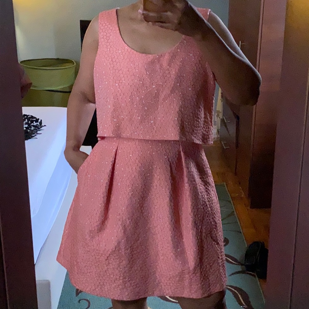 Coral Pink Mod Style Above Knew tunic dress